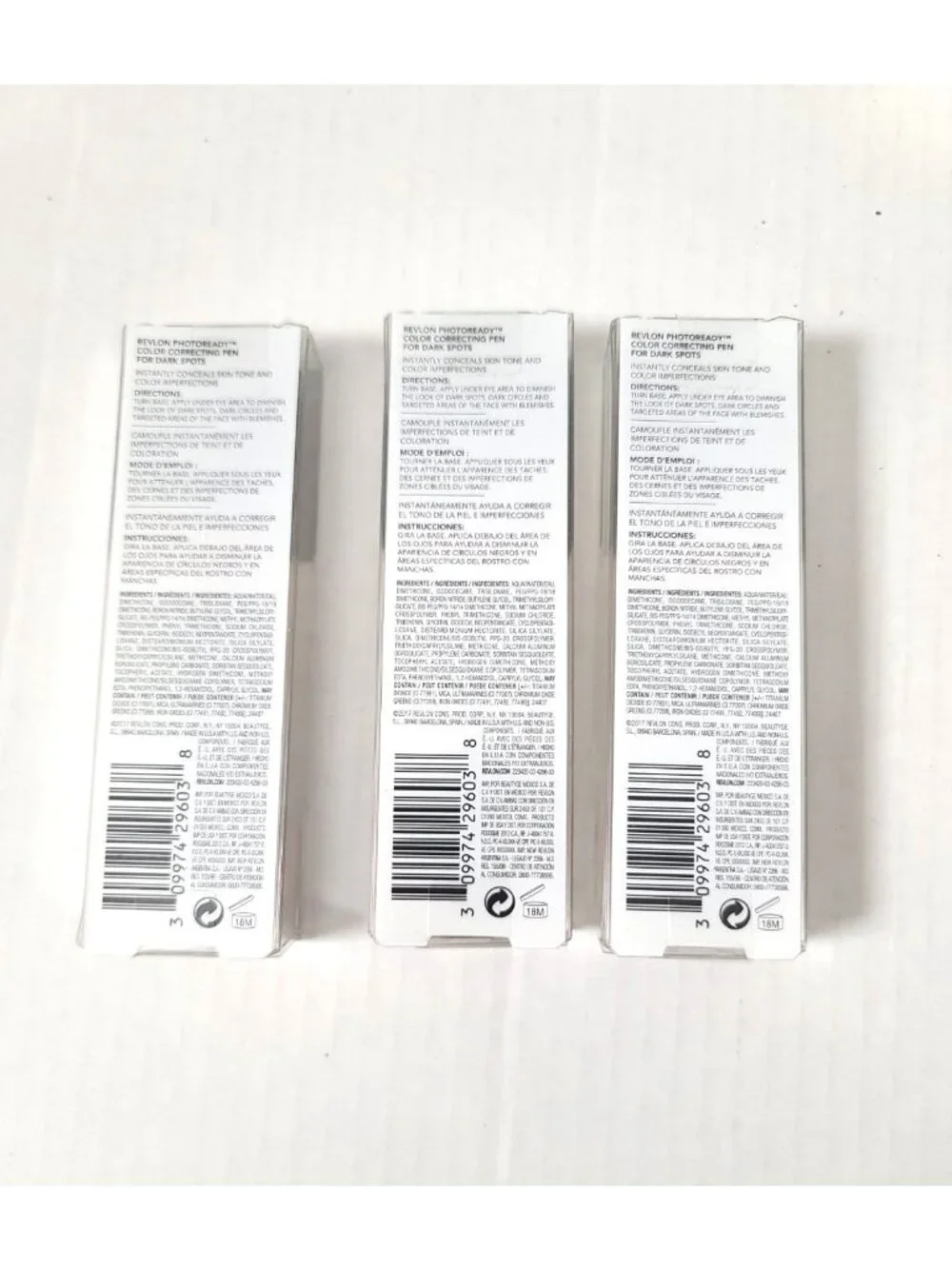 Lot of 3 Revlon PhotoReady Color Correcting Pen 030 for Dark Spots 0.08 fl oz